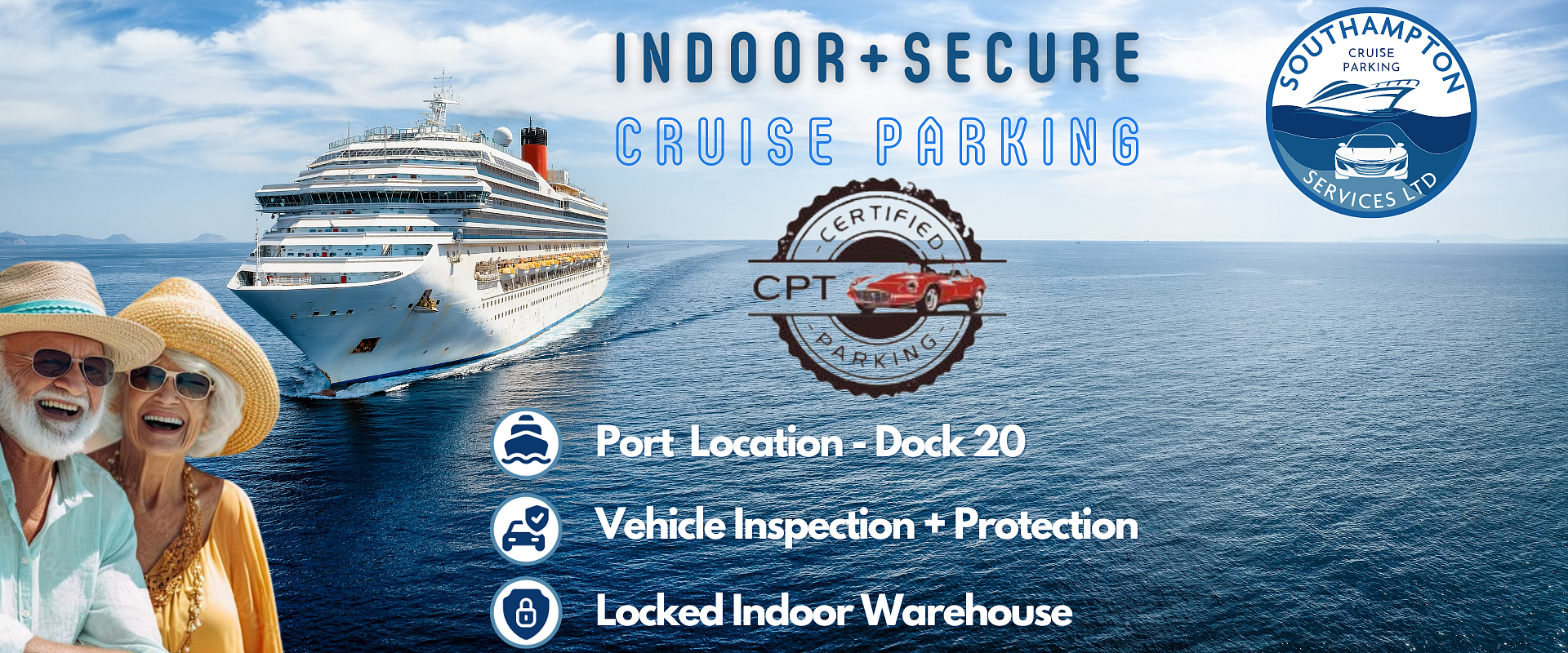 Secure indoor cruise parking with 24/7 surveillance service