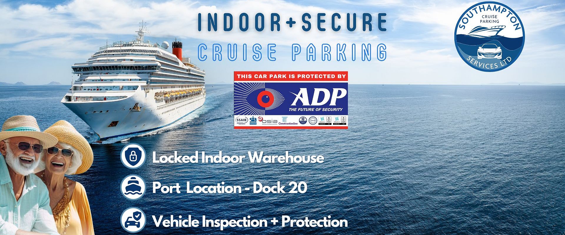 Secure indoor cruise parking with 24/7 surveillance service